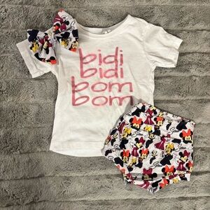 Handmade Selena Outfit 18-24 Months Bummies Minnie Mouse Biddi Biddi Bom Bom